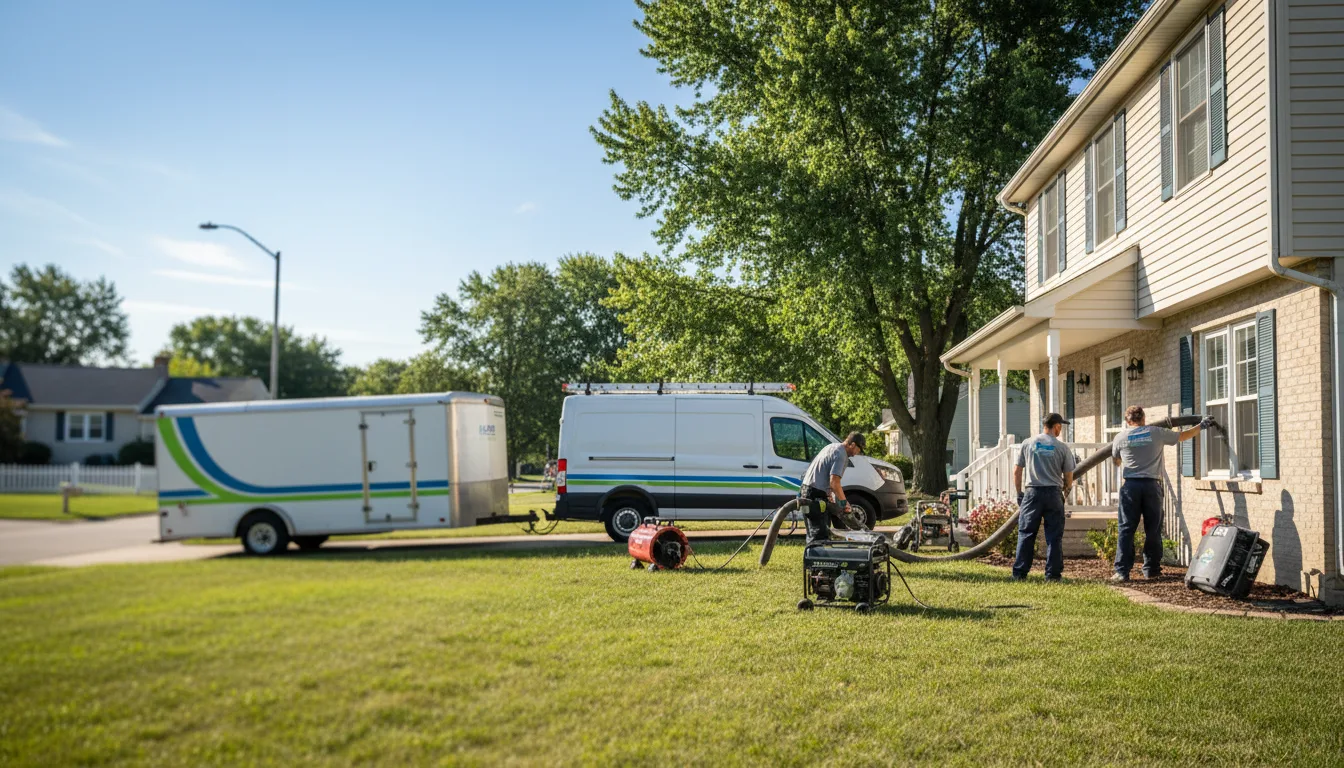 Flooded Basement Restoration And Cleanup With Repair in Eldridge, IA near me